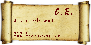 Ortner Róbert névjegykártya