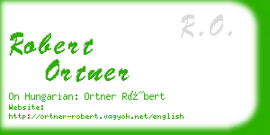 robert ortner business card